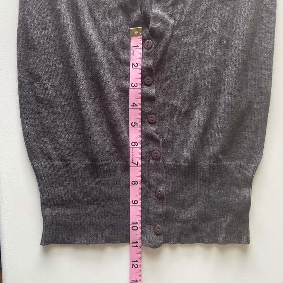 DG | Y2K Grey V-Neck Lightweight Button Down Cardigan | Size S - Picture 12 of 12